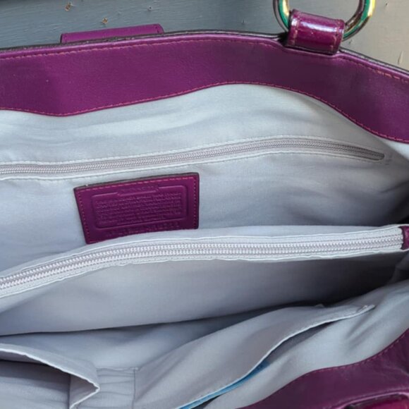 Coach SOHO Plumb Patient Leather Handbag NWOT! - Picture 7 of 13